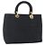 Christian Dior Borsa Lady Dior Canage in nylon nero e oro Auth 152936 D'oro
