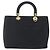 Christian Dior Borsa Lady Dior Canage in nylon nero e oro Auth 152936 D'oro - vista 2