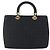 Christian Dior Borsa Lady Dior Canage in nylon nero e oro Auth 152936 D'oro - vista 3