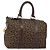 Céline Borsa Boston Celine C Sulky in tela marrone Auth 152078