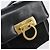 Borsa a Spalla Gancini in Pelle Nera e Oro Salvatore Ferragamo Auth gh1266 Nero D'oro - vista 19