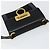 Borsa a Spalla Gancini in Pelle Nera e Oro Salvatore Ferragamo Auth gh1266 Nero D'oro - vista 6