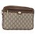 GUCCI GG Plus Supreme Clutch Bag PVC Beige Oro Auth bs31132 D'oro