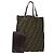 FENDI Zucca Canvas Handtasche Schwarz Braun Silber Authentisch 152992
