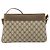 Borsa a Spalla Gucci GG Supreme Web Sherry Line PVC Beige 904 02 035 Auth 153952 - vista 2