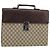 Bolsa de Mão GUCCI GG Supreme PVC Bege Prata 34044 Auth ep12061