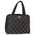 CHANEL Borsa a Mano Wild Stitch in Pelle di Agnello Nera CC Auth BA8410 Nero