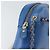 Borsa a Spalla Vala Chain in Pelle Blu Oro Salvatore Ferragamo Auth ka240 D'oro - vista 10