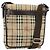 Borsa a Spalla Burberry Nova Check PVC Beige Oro Auth 153196 D'oro