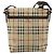 Borsa a Spalla Burberry Nova Check PVC Beige Oro Auth 153196 D'oro - vista 2