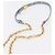 Christian Dior Borsa Dior Caro in pelle blu e oro con catena Canage Auth 151372SAM D'oro - vista 14