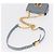 Christian Dior Borsa Dior Caro in pelle blu e oro con catena Canage Auth 151372SAM D'oro - vista 7