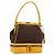 PRADA Borsa a Mano in Tela Gialla Marrone Auth 154533 Giallo