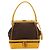 PRADA Borsa a Mano in Tela Gialla Marrone Auth 154533 Giallo - vista 13
