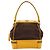 PRADA Borsa a Mano in Tela Gialla Marrone Auth 154533 Giallo - vista 2