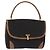 Autre Marque Bolsa de mão em lona e couro preto e dourado Auth bs31218 da TIFFANY&Co.