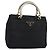 PRADA Borsa a mano con catena in nylon nero argento Auth ka207
