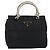 PRADA Borsa a mano con catena in nylon nero argento Auth ka207 - vista 2