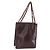 PRADA Borsa a mano con catena in pelle marrone Auth bs30545