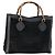 Borsa a mano in pelle scamosciata Gucci Bamboo Nera Oro 002 2853 0260 0 Auth ep11688