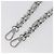 LOUIS VUITTON Cinghia a Spalla in Catena Metal 23,6"" Argento LV Auth 150647 - vista 3