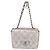 CHANEL Borsa a Mano Matelassé con Catena in Pelle di Agnello CC Argento Auth 148202 - vista 2
