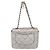 CHANEL Borsa a Mano Matelassé con Catena in Pelle di Agnello CC Argento Auth 148202 - vista 3