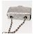 CHANEL Borsa a Mano Matelassé con Catena in Pelle di Agnello CC Argento Auth 148202 - vista 6