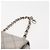 CHANEL Borsa a Mano Matelassé con Catena in Pelle di Agnello CC Argento Auth 148202 - vista 8