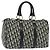 Borsa Boston in tela Trotter Christian Dior PVC Nero Oro Auth 148883