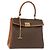 Céline Borsa a mano in tela Macadam CELINE in pelle PVC marrone oro Auth ep11633 D'oro