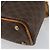 Céline Borsa a mano in tela Macadam CELINE in pelle PVC marrone oro Auth ep11630 D'oro - vista 12