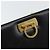 Bolsa de Ombro em Couro Gancini Chain Salvatore Ferragamo Preto Dourado Auth BA7978 - vista 10