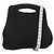 Borsa a vita CHANEL Borsa a spalla in cotone 2 in 1 Nera CC Auth bs30575 Nero