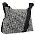 Christian Dior Trotter Canvas Schultertasche Navy Silber authentisch bs30973 Marineblau