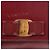Borsa a Spalla Vala Chain in Pelle Bordeaux e Oro Auth 153977 di Salvatore Ferragamo D'oro Bordò - vista 9