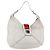 LOEWE Bolsa de Ombro Anagram Couro Branco Prata Auth bs31002