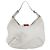 LOEWE Bolsa de Ombro Anagram Couro Branco Prata Auth bs31002 - vista 2