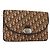 Borsa a Spalla in Tela Trotter Christian Dior Marrone Auth 155074