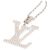 LOUIS VUITTON Pendente LV XL Collana Oro Bianco Diamante Q93821 Auth 27695SM