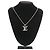 LOUIS VUITTON Pendente LV XL Collana Oro Bianco Diamante Q93821 Auth 27695SM - vista 2