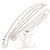 LOUIS VUITTON Pendente LV XL Collana Oro Bianco Diamante Q93821 Auth 27695SM - vista 4