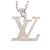 LOUIS VUITTON Pendente LV XL Collana Oro Bianco Diamante Q93821 Auth 27695SM - vista 5