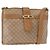 Céline Borsa a Spalla in Tela Macadam CELINE PVC Beige Oro Auth bs31348 D'oro