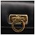 Borsa a Spalla Gancini in Pelle Nera e Oro Salvatore Ferragamo Auth bs31444 Nero D'oro - vista 17
