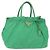 PRADA Borsa a mano in nylon verde oro Auth 154693 D'oro