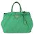 PRADA Borsa a mano in nylon verde oro Auth 154693 D'oro - vista 13