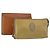 SAINT LAURENT Borsa Clutch in Pelle 2 Set Beige Marrone Auth 154537