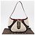 Céline Borsa a Spalla CELINE Coppa del Mondo 2002 Pelle Bianca Nera Argento Auth mr1649 Nero Bianco - vista 12