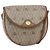 Christian Dior Borsa a spalla in tela a nido d'ape in PVC pelle beige Auth BA6819
